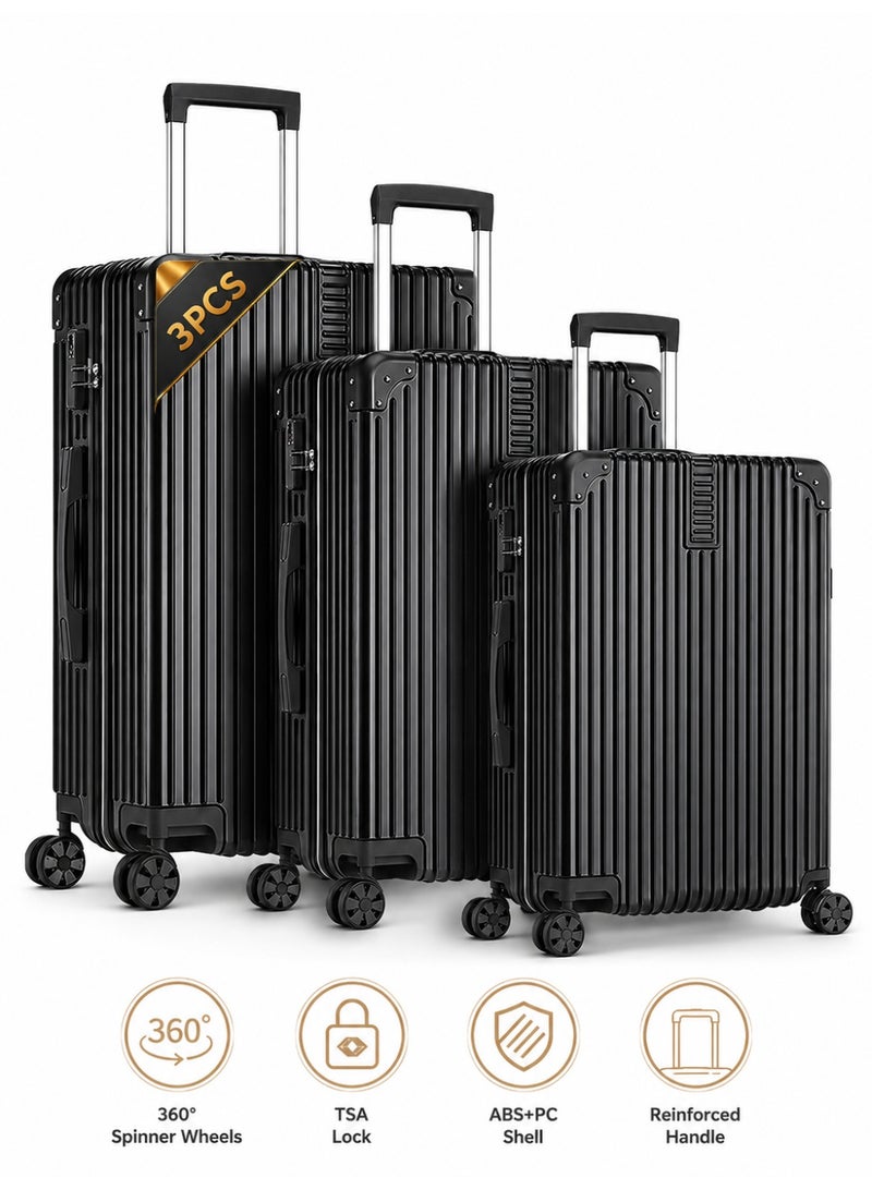 Favarey Luggage Set 3-piece (20/24/28)" Suitcases with Universal Wheels PC+ABS Durable Hardshell Luggage - Image 1