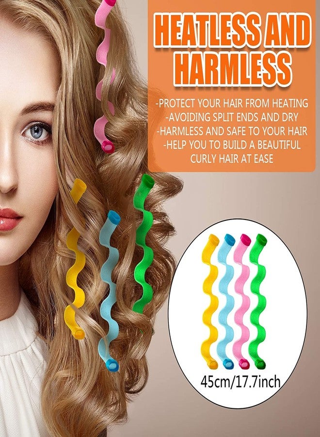 Ash & Roh® Hair Curlers Styling Kit No Heat Hair Curls Hair Curlers Wave Style Hair Rollers Spiral Curls with Styling Hooks (Pack of 7, WAVING) - Image 5