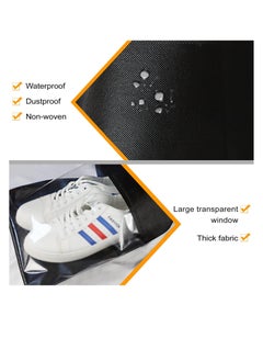 Excefore Shoe Bags for Travel, Drawstring Non-Woven Shoe Storage Bags, Large Household Portable Shoes Organizers, Dustproof & Waterproof Sports Shoe Bags for Men Women (6PCS, White & Black)  - Image 4