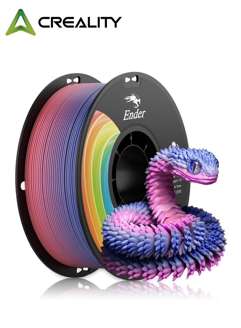 كريليتي 3D 3D Printer Filament 1.75mm, Rainbow Upgrade PLA+ Filament Strong Toughness No-Tangling Vacuum Packaging 3D Printing Filament Fit Most 3D Printers, 1kg Spool, Accuracy +/- 0.02mm, Multi-Color Rainbow PLA+ - Image 1