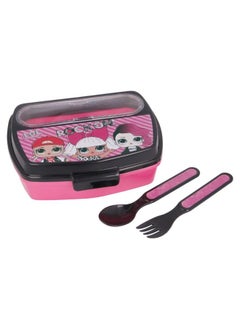 Disney Funny Sandwich Box with Cutlery LOL Surprise Rock On BPA Free Portable Lunch Container for Kids Customizable Design Perfect for Disney Cars Fans  - Image 1