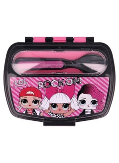 Disney Funny Sandwich Box with Cutlery LOL Surprise Rock On BPA Free Portable Lunch Container for Kids Customizable Design Perfect for Disney Cars Fans  - Image 2