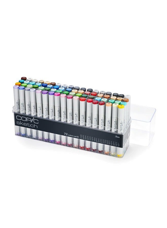COPIC مجموعة ألوان سكتش 72 قطعة ب - Image 1