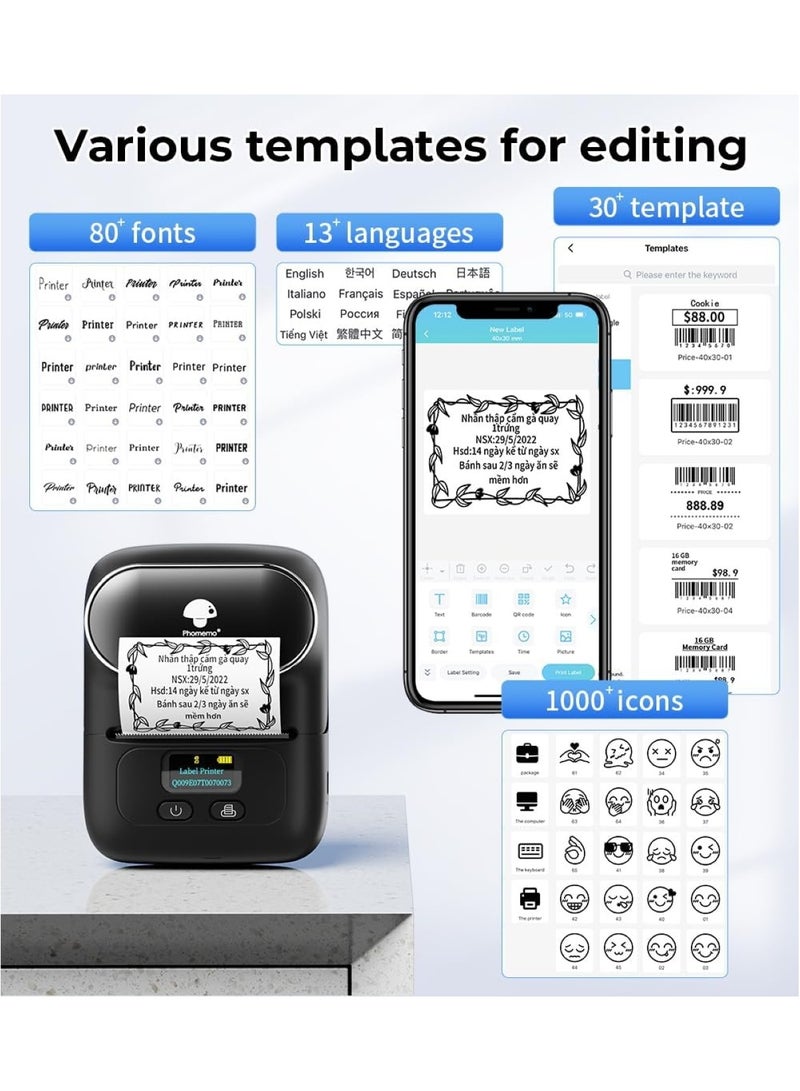 Huitich Thermal Label Printer Grey - Image 5