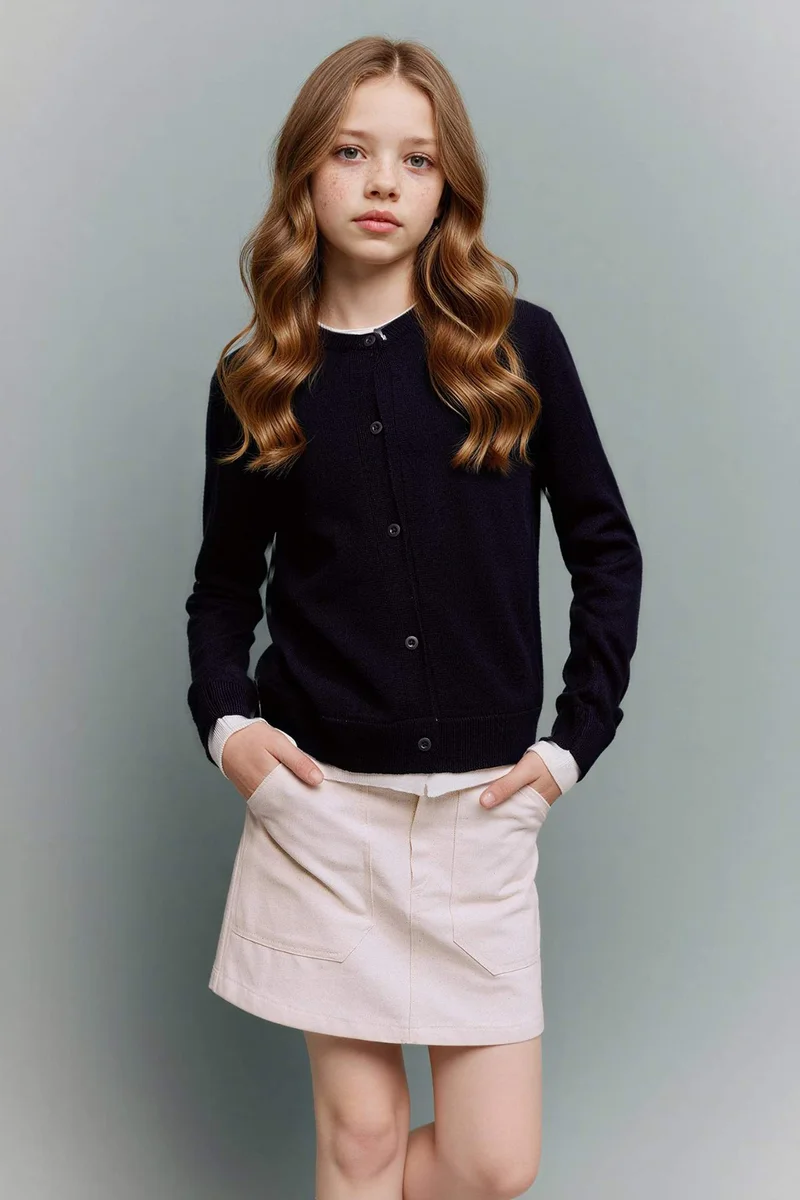 ديفاكتو Girl Knitted Cardigan