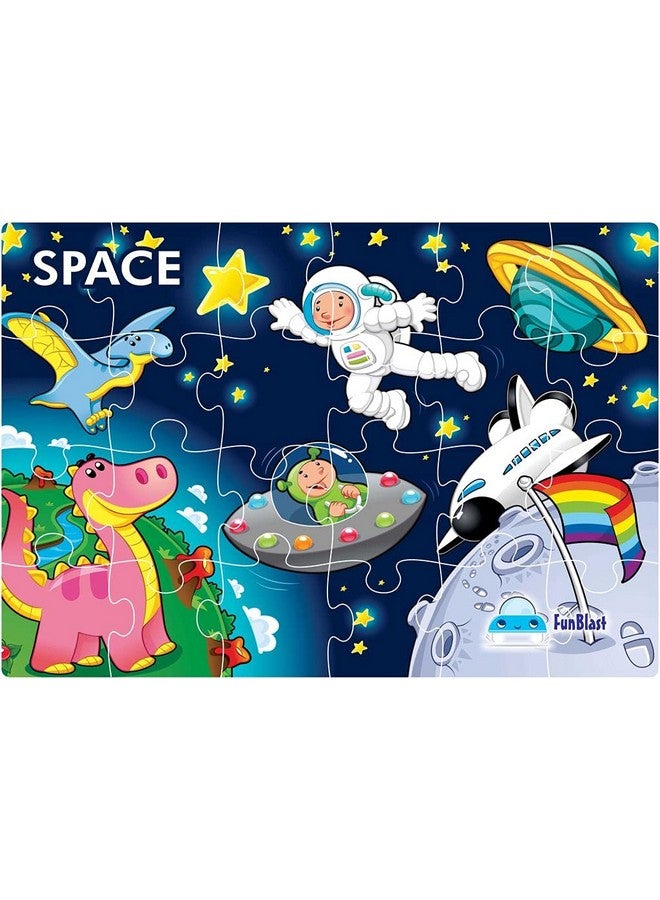 فنبلاست أحجية الصور المقطوعة من فن بلاست، بتصميم ديناصور فضائي، للأطفال - 24 قطعة أحجية صور مقطوعة، مناسبة للأولاد والبنات (متعددة الألوان) - Image 1