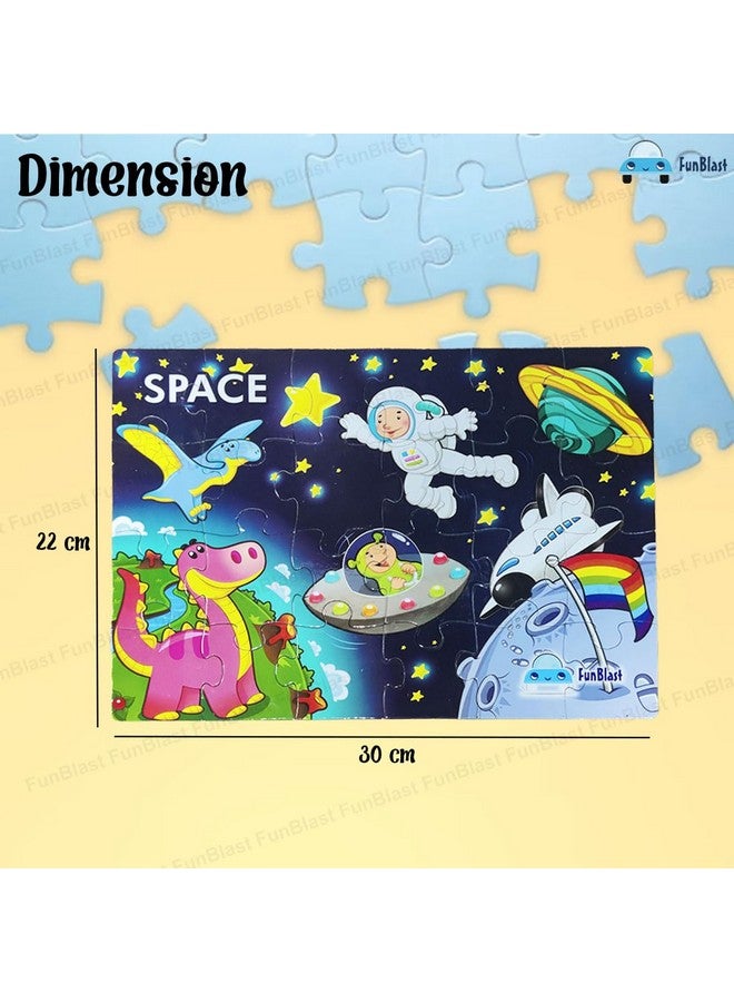 فنبلاست أحجية الصور المقطوعة من فن بلاست، بتصميم ديناصور فضائي، للأطفال - 24 قطعة أحجية صور مقطوعة، مناسبة للأولاد والبنات (متعددة الألوان) - Image 2