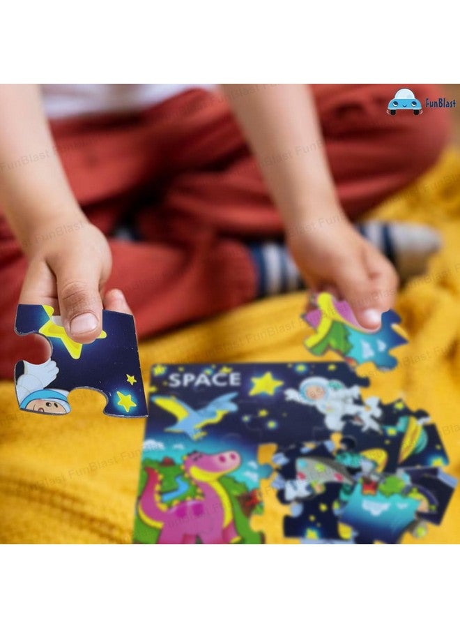 فنبلاست أحجية الصور المقطوعة من فن بلاست، بتصميم ديناصور فضائي، للأطفال - 24 قطعة أحجية صور مقطوعة، مناسبة للأولاد والبنات (متعددة الألوان) - Image 5