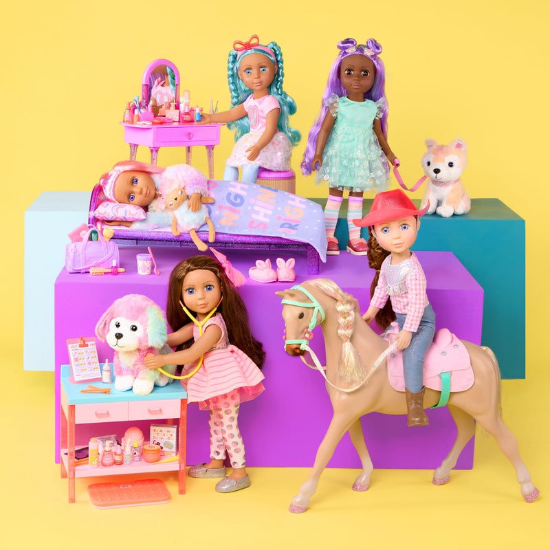 Glitter Girls - Bluebell 14-inch Poseable Fashion Doll - Dolls for Girls Age 3 & Up,Pink, Brown, Silver, Blue - Image 5