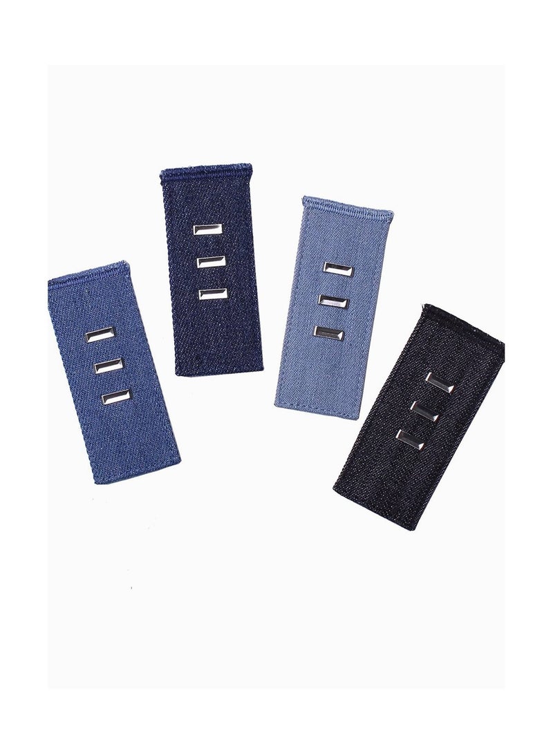 NIBEMINENT Jean Pants Waist Extenders 4-Pack, Adjustable Fit Men or Women, Waistband Jean, Button Extender - Image 1