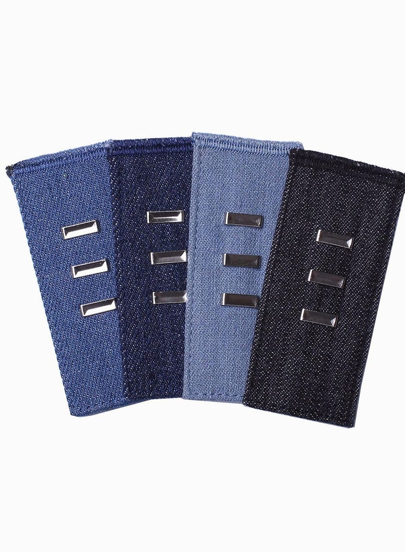 NIBEMINENT Jean Pants Waist Extenders 4-Pack, Adjustable Fit Men or Women, Waistband Jean, Button Extender - Image 4