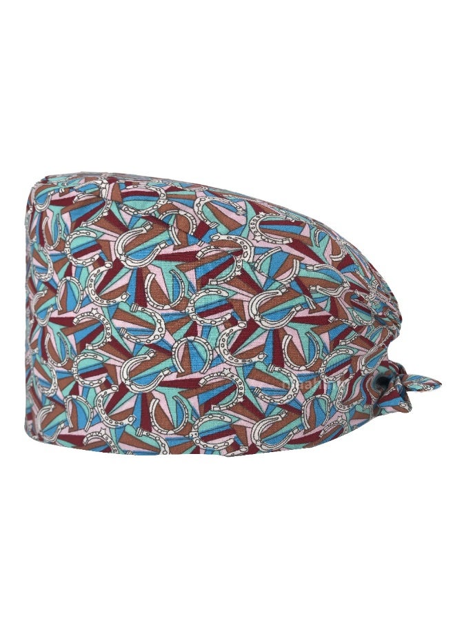 NIBEMINENT Surgical Scrub Cap Printing Medical Working Hat  Cotton Women Men Beautician Dust Proof Cooking Chef Nurse Head Caps