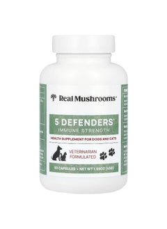 Real Mushrooms Real Mushrooms, 5 Defenders, For Dogs and Cats, 90 Capsules  - Image 1