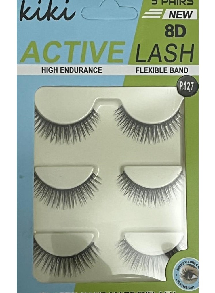 3 pairs of eyelashes
