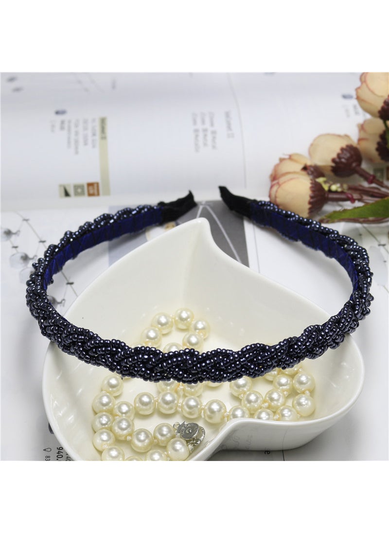 1 x 5 pcs Korean Beaded Braided Hairband Elegant Pearl Headband Navy blue I3107 - pzsku/Z7462E7E3BE7B47DC48DFZ/45/_/1732631242/63142dc4-4178-45ec-ba63-f1ae82f68bc5