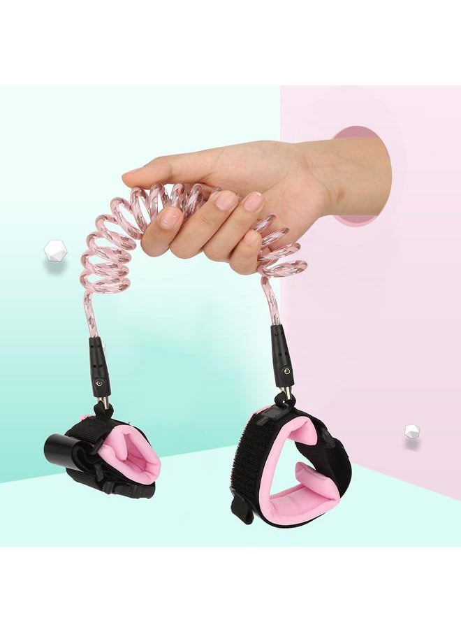 Thoraya Baby Kids Anti-lost Reflective Strap Safety Lock Child Walking Harness Wrist Leash (Pink 1.5m)  - Image 2