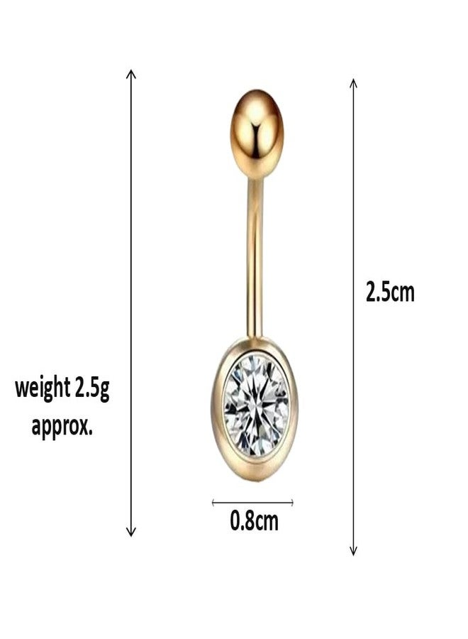 Sorellaz Womens Navel Belly Button Piercing Golden Zircon Butterfly Bananabell Ring: Pack of 1 (SRFAJW/B1) - Image 4