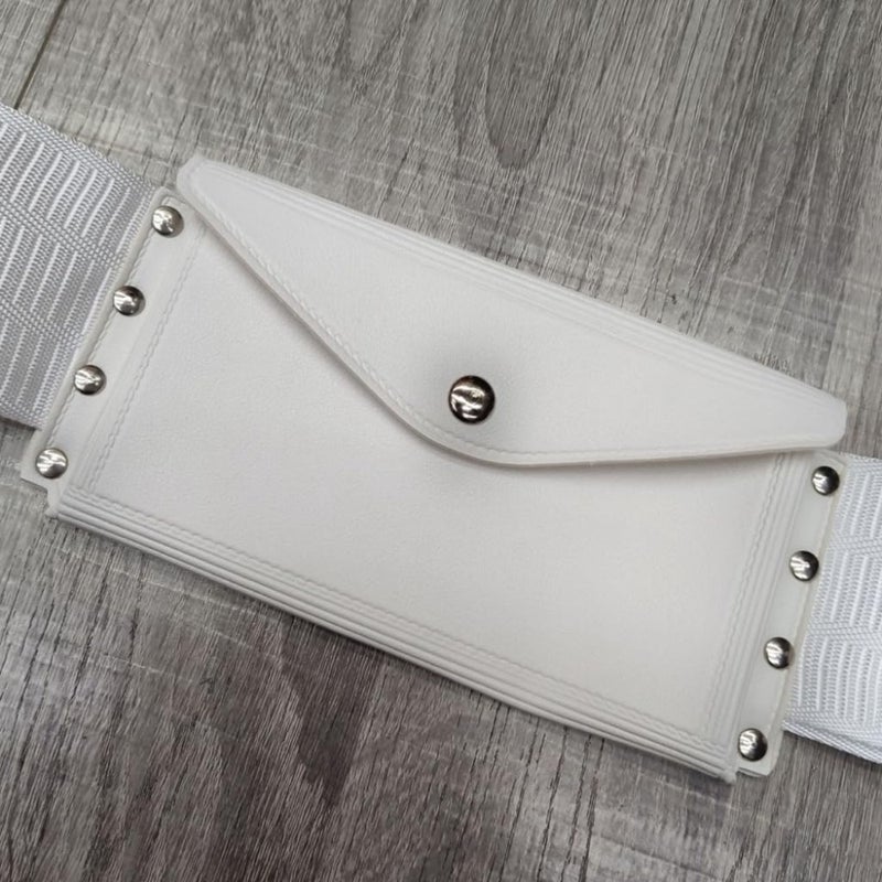Belt for Hajj and Umrah Dual Pockets Adjustable Snap Buttons Comfortable and Unstitched Ahram Belt, White Waterproof Anti-Theft Belt - Image 4