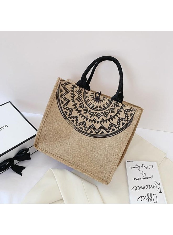 1PC Canvas Handbags For Women  Tote Beach Bags Reusable Shopping Bags  - Image 4