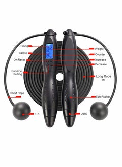 KASTWAVE Jump Rope, Weighted Jumping Rope with Counter for Fitness Exercise, Adjustable Digital Cordless Speed Skipping Rope for Adults, Women, Men, Kids (Black)  - Image 5