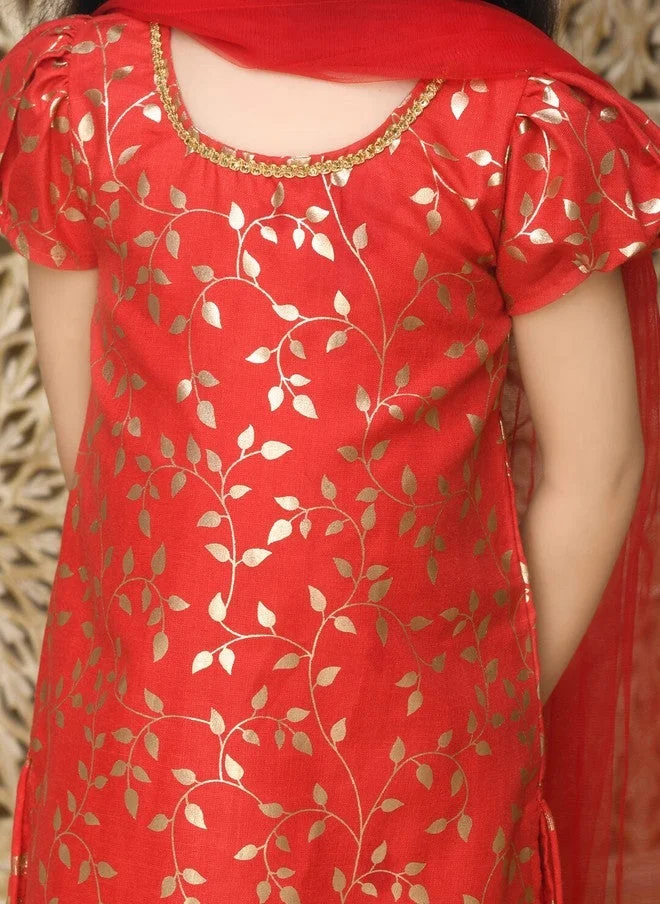 Saka Designs Ethnic Printed Kurta & Sharara Set For Girls