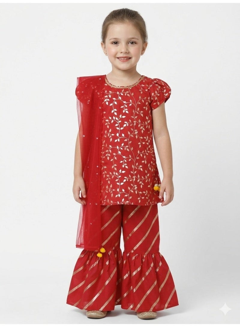 Saka Designs طقم كورتا وشراة مطبوع للأولاد - Image 1