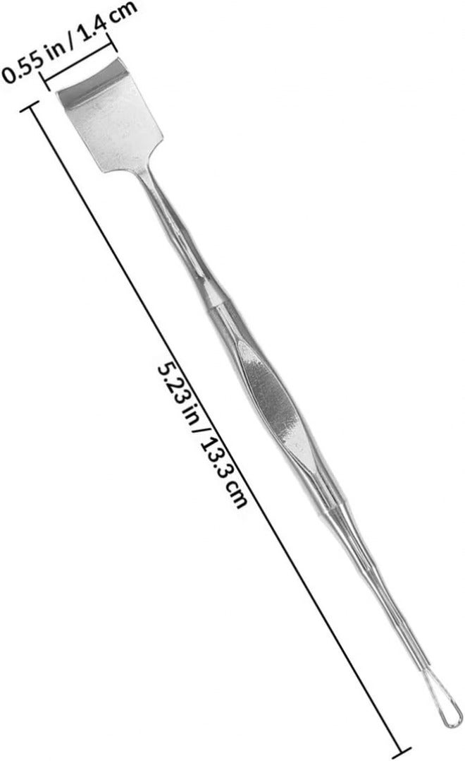 Double-Head Stainless Steel Blackhead Pore Spatula, Small Manual Face Scraper for Nose and Chin, Sebum and Pimple Removal Tool for Women’s Deep Skin Cleansing - Image 5