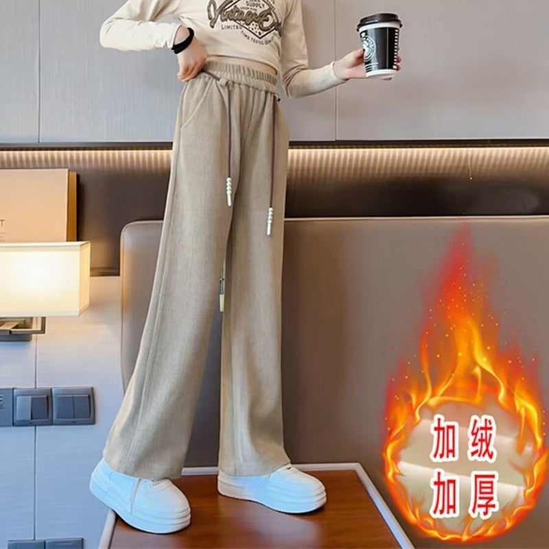 Girls' Wide-Leg Pants For Spring & Fall Outer Wear 2023 New Style Girls' Pants For 12-15 Years Old Middle School Students' Version Girls' Pants - Image 2