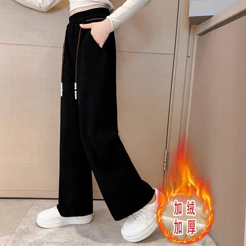 Girls' Wide-Leg Pants For Spring & Fall Outer Wear 2023 New Style Girls' Pants For 12-15 Years Old Middle School Students' Version Girls' Pants - Image 5