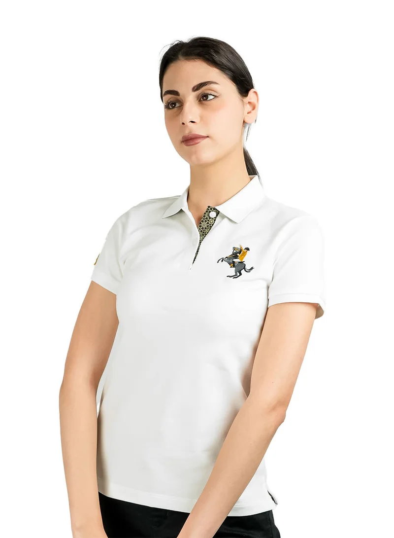 GIORDANO Women's Slim Fit Napoleon Embroidery Polo
