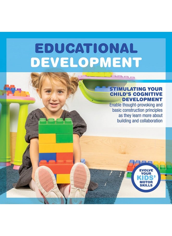 uniplay Plump Soft Building Blocks - 36-Piece Jumbo Stacking Multicolor Set For Early Cognitive Development And Creative Play - Ages 3 Months+  - Image 4