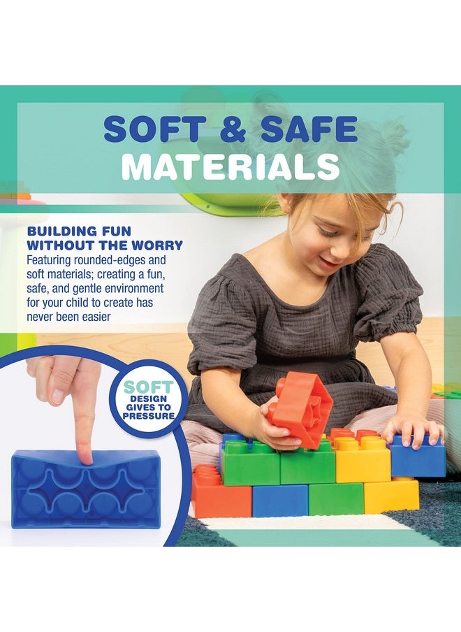 uniplay Plump Soft Building Blocks - 36-Piece Jumbo Stacking Multicolor Set For Early Cognitive Development And Creative Play - Ages 3 Months+  - Image 3
