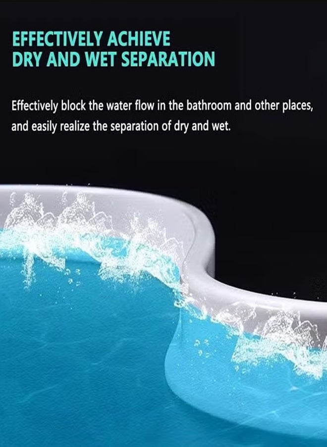 T-shaped bathroom retaining strips Silicone water barrier Waterproof shower strips Wet and dry separation Bendable - Image 3