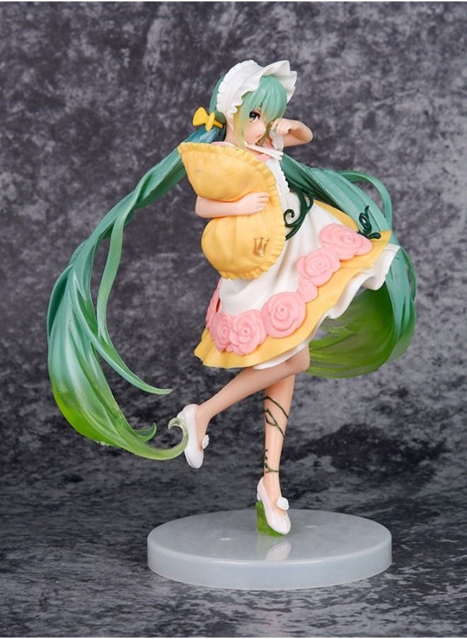 Generic - Hatsune Miku Action Figure, Sleeping Beauty Miku Figure Toy, Anime Realistic Statue Figure, Office Desktop Decoration Ornaments, Super Collectible Model Statue Anime Figure Toy 20CM - Image 1