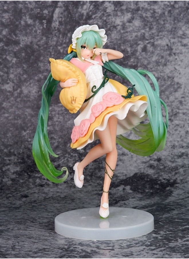 Generic - Hatsune Miku Action Figure, Sleeping Beauty Miku Figure Toy, Anime Realistic Statue Figure, Office Desktop Decoration Ornaments, Super Collectible Model Statue Anime Figure Toy 20CM - Image 1