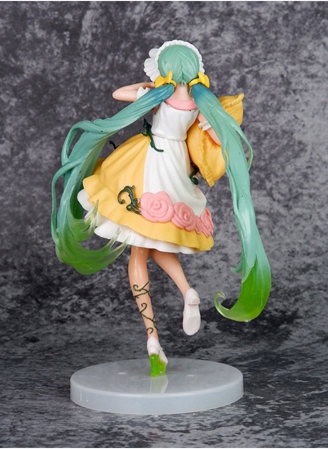 Generic - Hatsune Miku Action Figure, Sleeping Beauty Miku Figure Toy, Anime Realistic Statue Figure, Office Desktop Decoration Ornaments, Super Collectible Model Statue Anime Figure Toy 20CM - Image 1