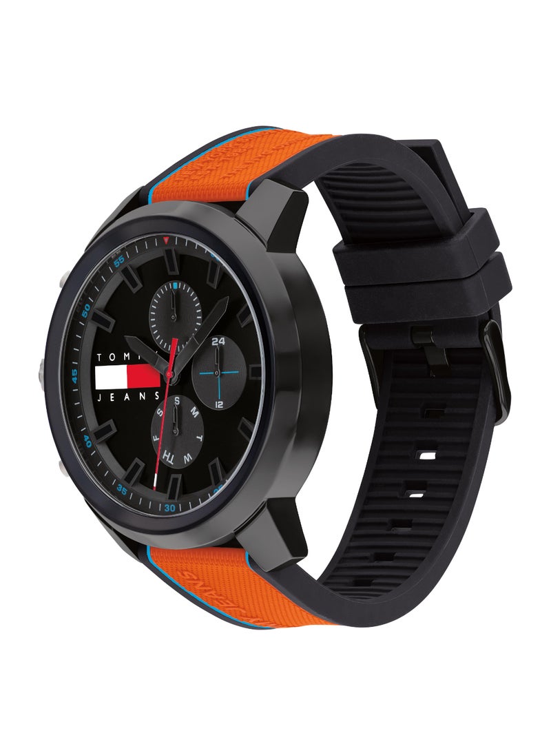 TOMMY HILFIGER - Round Analog Men's Black Case Wrist Watch - 1710583 - Image 1
