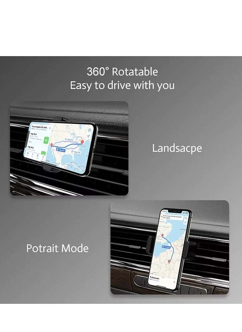 Generic - Rotation Extendable Universal Car Air Vent Mount Cradle Bracket Stand Holder Black - Image 1