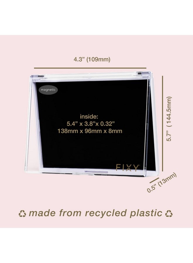 FIXY Empty Magnetic Makeup Palette with Clear Top, Small Palette- Organize, Depot & Declutter Makeup - Customize Your Palette - Travel and Eyeshadow Organizer - 5.7"x4.3" - Image 2