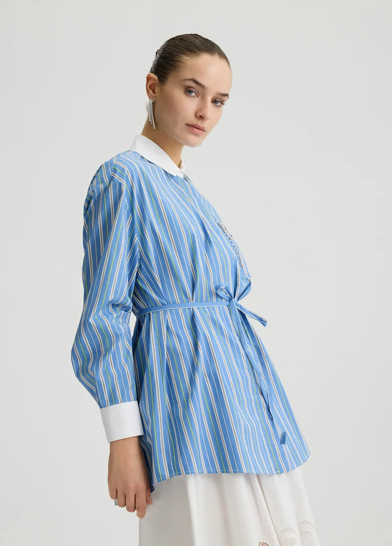 Liu Jo Poplin shirt with belt