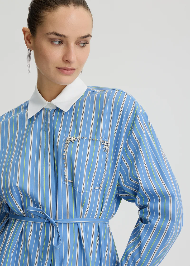 Liu Jo Poplin shirt with belt