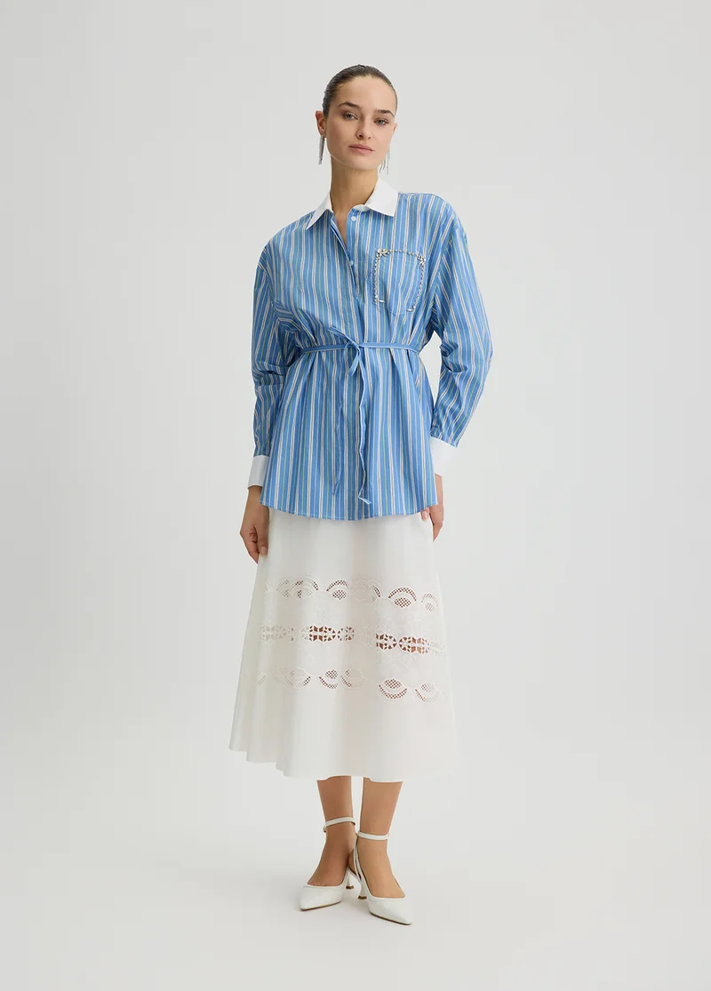 Liu Jo Poplin shirt with belt