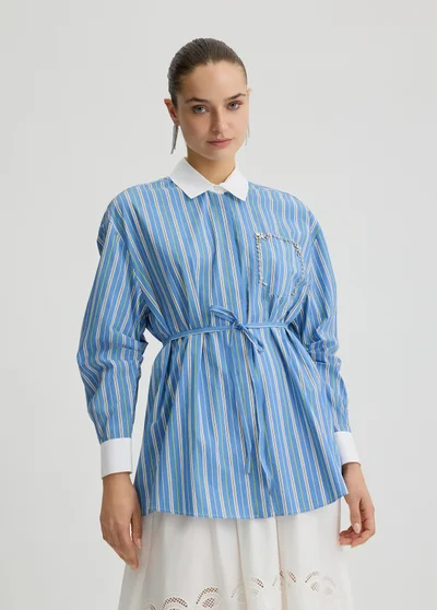 Liu Jo Poplin shirt with belt