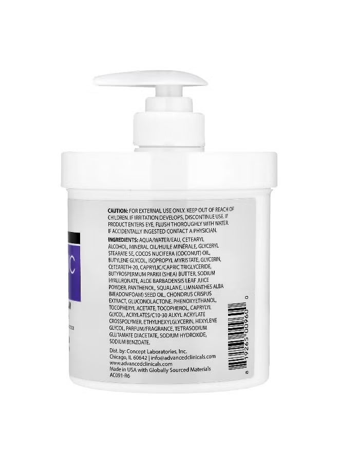Advanced Clinicals, Hyaluronic Acid, Hydrating Body Cream, 16 oz (454 g) - Image 2