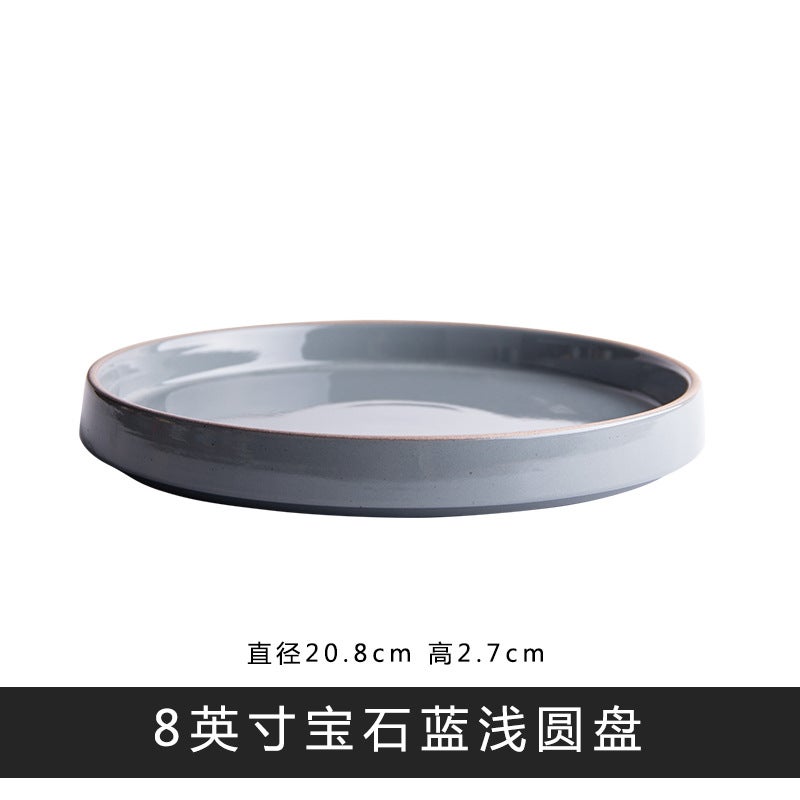 Korean Ceramic Dinnerware Set Dinner Plate Bowl Wooden Mug - Image 1