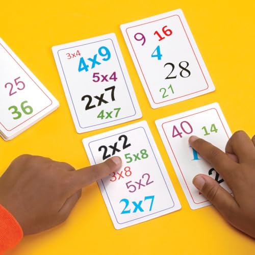 Blue Orange Super Genius Multiplication 1 - Tabletop Card Game, Fun Flash Card Concentration Matching Game for Kids, Ages 8 and up, 1-6 Players, Teacher Approved, Learn Your Times Tables Games - Image 4