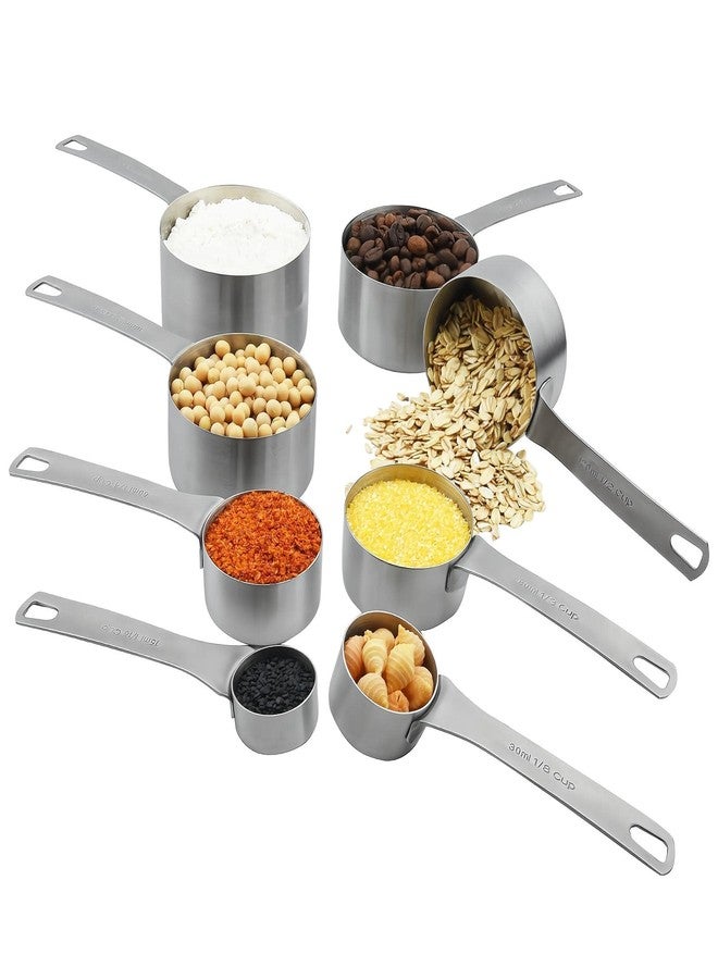 Smithcraft Measuring Cups and Spoons Set, 18/8 Stainless Steel Measuring Cups and Spoons Set for Kitchen & Baking, Heavy Duty Metric & US 8 Measure Cups & 9 Spoons & 1 Leveler - Image 3