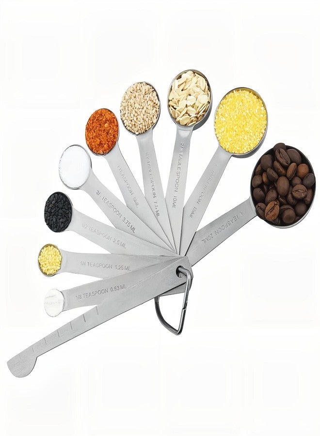 Smithcraft Measuring Cups and Spoons Set, 18/8 Stainless Steel Measuring Cups and Spoons Set for Kitchen & Baking, Heavy Duty Metric & US 8 Measure Cups & 9 Spoons & 1 Leveler - Image 4