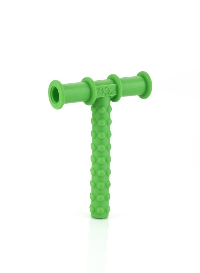 MJ Talk Tools® Opt (Oral Placement Therapy) Chewy Tube| Non-Toxic Biting Toy for Effective Oral Sensory Therapy | Texture Chewing Tube for Autism | Teether for Children and Adults (Green + Yellow) - Image 2