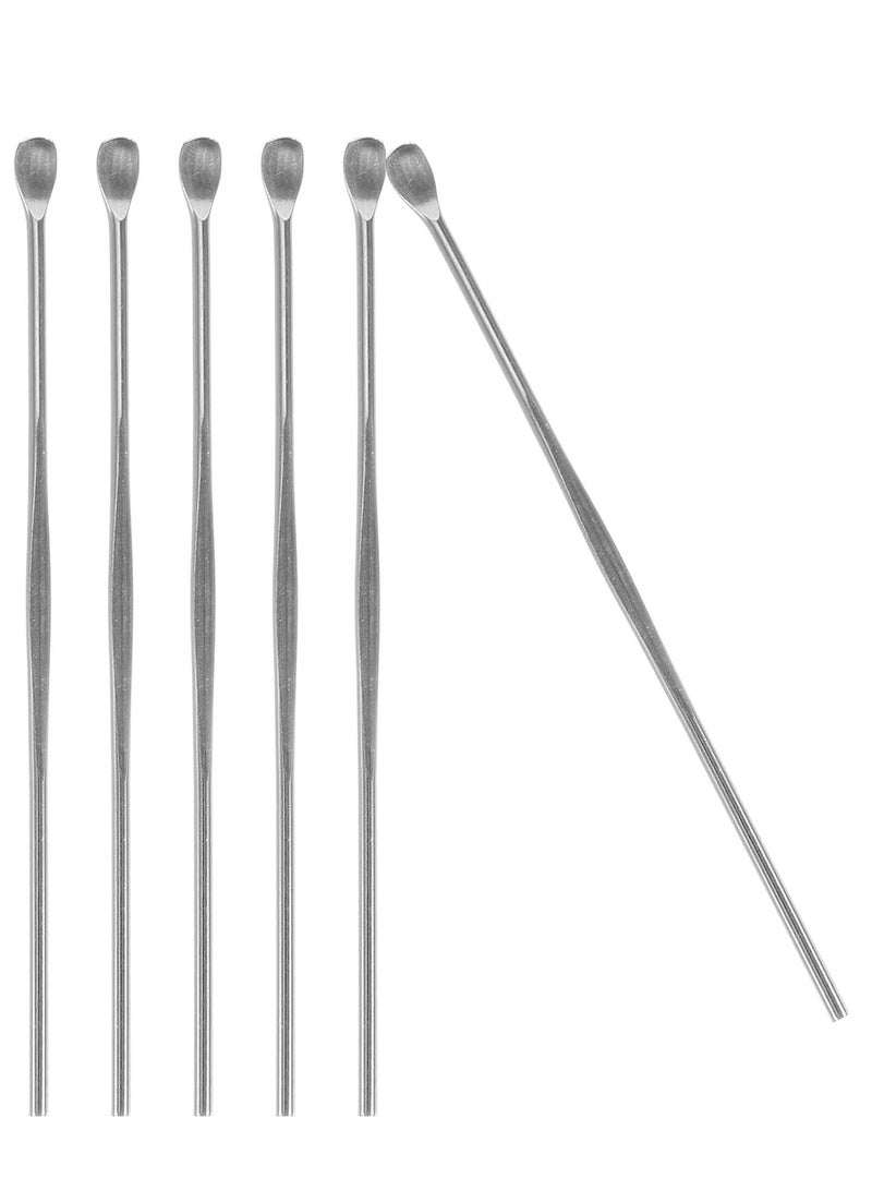 6pcs Ear Pick Metal Ear Spoon Ear Wax Curette Ear Cleaner Tool Earwax Removal Kit - Image 1